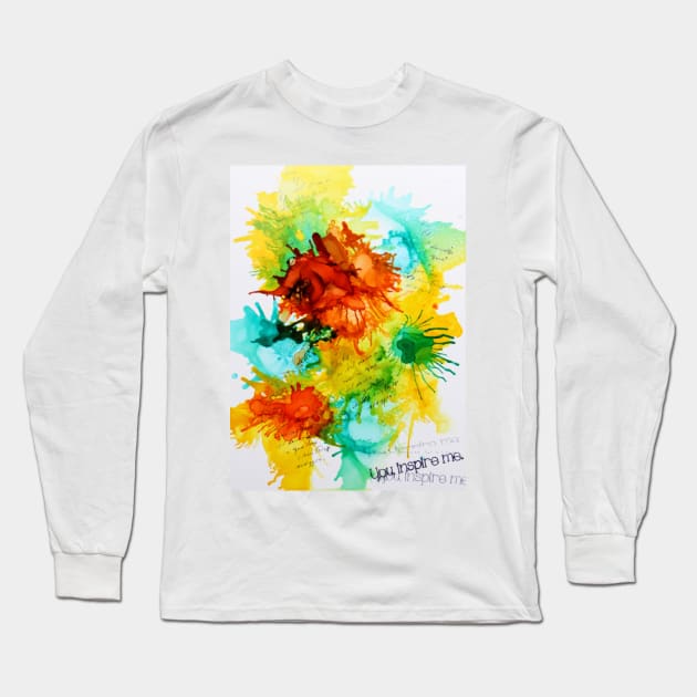 You inspire me (happy art) Long Sleeve T-Shirt by mptresart